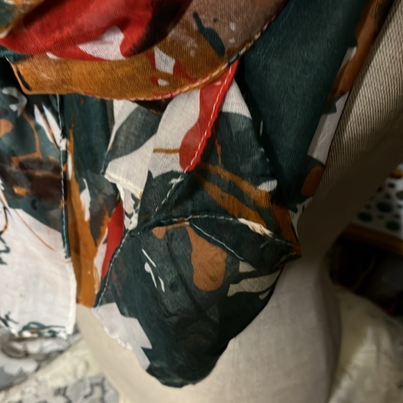 😄Long abstract patterned scarf viscose - Picture 2 of 4